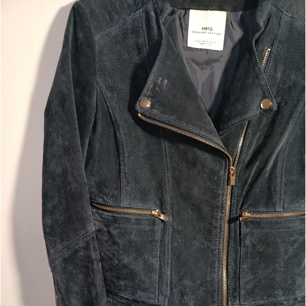 MANGO Suede Moto Coat - Picture 12 of 14